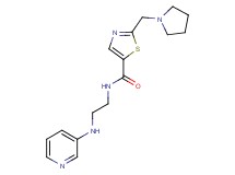 N-[2-(pyridin-3-ylamino)ethyl]-2-(pyrrolidin-1-ylmethyl)-1,3-thiazole-5-carboxamide