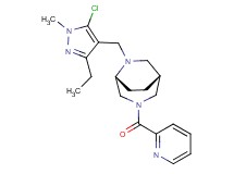 (1R*,5R*)-6-[(5-chloro-3-ethyl-1-methyl-1H-pyrazol-4-yl)methyl]-3-(pyridin-2-ylcarbonyl)-3,6-diazabicyclo[3.2.2]nonane