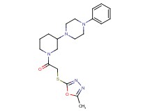 1-(1-{[(5-methyl-1,3,4-oxadiazol-2-yl)thio]acetyl}-3-piperidinyl)-4-phenylpiperazine