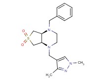 (4aR*,7aS*)-1-benzyl-4-[(1,3-dimethyl-1H-pyrazol-4-yl)methyl]octahydrothieno[3,4-b]pyrazine 6,6-dioxide