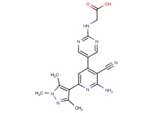({5-[2-amino-3-cyano-6-(1,3,5-trimethyl-1H-pyrazol-4-yl)pyridin-4-yl]pyrimidin-2-yl}amino)acetic acid
