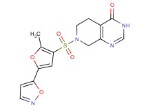 7-[(5-isoxazol-5-yl-2-methyl-3-furyl)sulfonyl]-5,6,7,8-tetrahydropyrido[3,4-d]pyrimidin-4(3H)-one