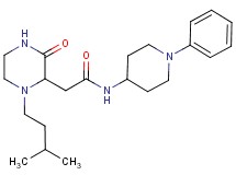2-[1-(3-methylbutyl)-3-oxo-2-piperazinyl]-N-(1-phenyl-4-piperidinyl)acetamide
