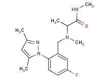 2-[[2-(3,5-dimethyl-1H-pyrazol-1-yl)-5-fluorobenzyl](methyl)amino]-N-methylpropanamide
