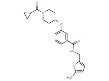 3-{[1-(cyclopropylcarbonyl)-4-piperidinyl]oxy}-N-[(5-methyl-2-thienyl)methyl]benzamide