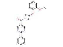 5-{[3-(2-methoxyphenoxy)-1-azetidinyl]carbonyl}-2-phenylpyrimidine