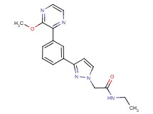N-ethyl-2-{3-[3-(3-methoxy-2-pyrazinyl)phenyl]-1H-pyrazol-1-yl}acetamide