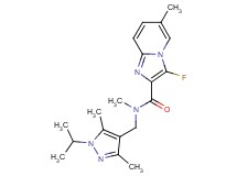 3-fluoro-N-[(1-isopropyl-3,5-dimethyl-1H-pyrazol-4-yl)methyl]-N,6-dimethylimidazo[1,2-a]pyridine-2-carboxamide