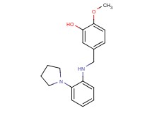 2-methoxy-5-({[2-(1-pyrrolidinyl)phenyl]amino}methyl)phenol trifluoroacetate (salt)