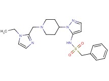 N-(1-{1-[(1-ethyl-1H-imidazol-2-yl)methyl]-4-piperidinyl}-1H-pyrazol-5-yl)-1-phenylmethanesulfonamide