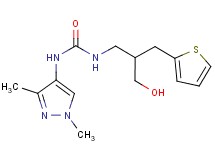 N-(1,3-dimethyl-1H-pyrazol-4-yl)-N'-[3-hydroxy-2-(2-thienylmethyl)propyl]urea