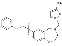 2-{4-[(5-methyl-2-thienyl)methyl]-2,3,4,5-tetrahydro-1,4-benzoxazepin-7-yl}-1-phenoxy-2-propanol