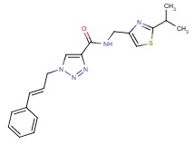 N-[(2-isopropyl-1,3-thiazol-4-yl)methyl]-1-[(2E)-3-phenyl-2-propen-1-yl]-1H-1,2,3-triazole-4-carboxamide