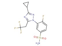 3-[3-cyclopropyl-5-(2,2,2-trifluoroethyl)-1H-1,2,4-triazol-1-yl]-4-fluorobenzenesulfonamide