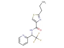 2-propyl-N-[2,2,2-trifluoro-1-(2-pyridinyl)ethyl]-1,3-thiazole-4-carboxamide