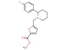 methyl 5-{[2-(4-fluorophenyl)-1-piperidinyl]methyl}-2-furoate
