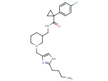 N-({1-[(2-butyl-1H-imidazol-4-yl)methyl]-3-piperidinyl}methyl)-1-(4-chlorophenyl)cyclopropanecarboxamide
