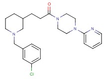 1-{3-[1-(3-chlorobenzyl)-3-piperidinyl]propanoyl}-4-(2-pyridinyl)piperazine