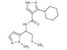 3-cyclohexyl-N-[2-methoxy-1-(1-methyl-1H-pyrazol-5-yl)ethyl]-1H-pyrazole-4-carboxamide