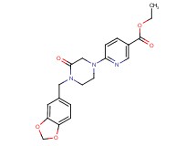 ethyl 6-[4-(1,3-benzodioxol-5-ylmethyl)-3-oxo-1-piperazinyl]nicotinate trifluoroacetate