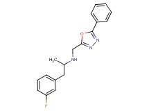 1-(3-fluorophenyl)-N-[(5-phenyl-1,3,4-oxadiazol-2-yl)methyl]propan-2-amine