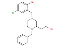 2-{[4-benzyl-3-(2-hydroxyethyl)-1-piperazinyl]methyl}-4-chlorophenol
