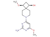 (1R*,3S*)-7-(2-amino-6-methoxy-4-pyrimidinyl)-3-methoxy-7-azaspiro[3.5]nonan-1-ol