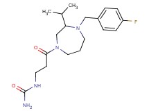 N-{3-[4-(4-fluorobenzyl)-3-isopropyl-1,4-diazepan-1-yl]-3-oxopropyl}urea