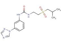 N-[2-(isobutylsulfonyl)ethyl]-N'-[3-(1H-1,2,4-triazol-1-yl)phenyl]urea
