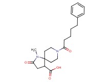 1-methyl-2-oxo-8-(5-phenylpentanoyl)-1,8-diazaspiro[4.5]decane-4-carboxylic acid