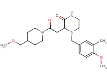 4-(4-methoxy-3-methylbenzyl)-3-{2-[4-(methoxymethyl)-1-piperidinyl]-2-oxoethyl}-2-piperazinone