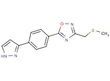 3-[(methylthio)methyl]-5-[4-(1H-pyrazol-3-yl)phenyl]-1,2,4-oxadiazole