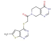 7-{[(6-methylthieno[2,3-d]pyrimidin-4-yl)thio]acetyl}-5,6,7,8-tetrahydropyrido[3,4-d]pyrimidin-4(3H)-one