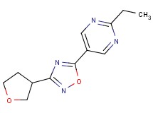 2-ethyl-5-[3-(tetrahydrofuran-3-yl)-1,2,4-oxadiazol-5-yl]pyrimidine