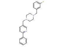 1-(3-fluorobenzyl)-4-[(6-phenyl-3-pyridinyl)methyl]piperazine