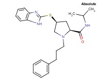 (4S)-4-(1H-benzimidazol-2-ylthio)-N-isopropyl-1-(3-phenylpropyl)-L-prolinamide