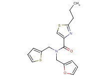 N-(2-furylmethyl)-2-propyl-N-(2-thienylmethyl)-1,3-thiazole-4-carboxamide