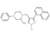 2-methyl-1-{[3-(1-naphthyl)-1H-pyrazol-4-yl]methyl}-4-phenylpiperazine