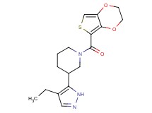 1-(2,3-dihydrothieno[3,4-b][1,4]dioxin-5-ylcarbonyl)-3-(4-ethyl-1H-pyrazol-5-yl)piperidine