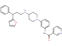 N-[3-(4-{[3-(2-furyl)-3-phenylpropyl]amino}-1-piperidinyl)phenyl]nicotinamide
