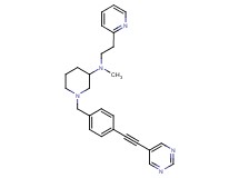 N-methyl-N-[2-(2-pyridinyl)ethyl]-1-[4-(5-pyrimidinylethynyl)benzyl]-3-piperidinamine