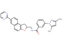 3-(3,5-dimethyl-1H-pyrazol-1-yl)-N-{[7-(2-pyrimidinyl)-1,2-dihydronaphtho[2,1-b]furan-2-yl]methyl}benzamide