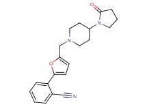 2-(5-{[4-(2-oxopyrrolidin-1-yl)piperidin-1-yl]methyl}-2-furyl)benzonitrile