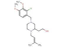 2-[4-(2-chloro-3,4-dimethoxybenzyl)-1-(3-methyl-2-buten-1-yl)-2-piperazinyl]ethanol