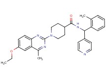1-(6-ethoxy-4-methyl-2-quinazolinyl)-N-[(2-methylphenyl)(4-pyridinyl)methyl]-4-piperidinecarboxamide
