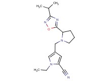 1-ethyl-4-{[2-(3-isopropyl-1,2,4-oxadiazol-5-yl)-1-pyrrolidinyl]methyl}-1H-pyrrole-2-carbonitrile