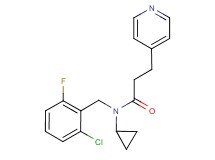 N-(2-chloro-6-fluorobenzyl)-N-cyclopropyl-3-pyridin-4-ylpropanamide