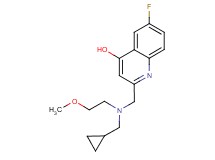 2-{[(cyclopropylmethyl)(2-methoxyethyl)amino]methyl}-6-fluoroquinolin-4-ol