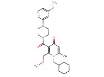 1-(cyclohexylmethyl)-2-(methoxymethyl)-3-{[4-(3-methoxyphenyl)-1-piperazinyl]carbonyl}-6-methyl-4(1H)-pyridinone