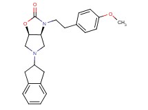 (3aS*,6aR*)-5-(2,3-dihydro-1H-inden-2-yl)-3-[2-(4-methoxyphenyl)ethyl]hexahydro-2H-pyrrolo[3,4-d][1,3]oxazol-2-one